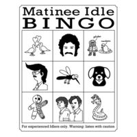 Matinee Idle Bingo 2 outline Design