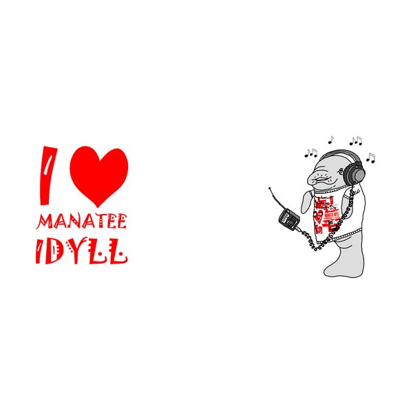 I Heart Manatee Idyll - Mug Wraparound Thumbnail